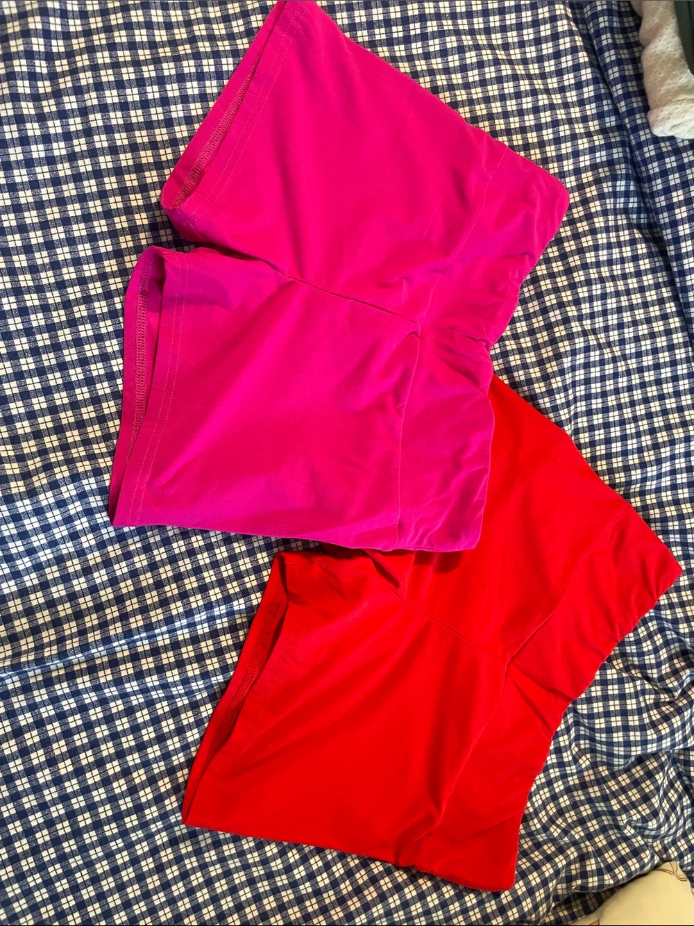 No Boundaries Bright Pink and Red Athletic Shorts Set